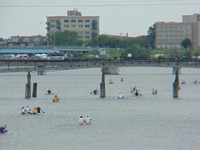 Canoe Races around Middle Grounds