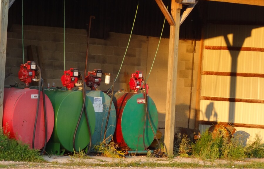 Color Coded Farm Tanks