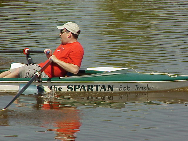 Scott McLeod rowing the Spartan