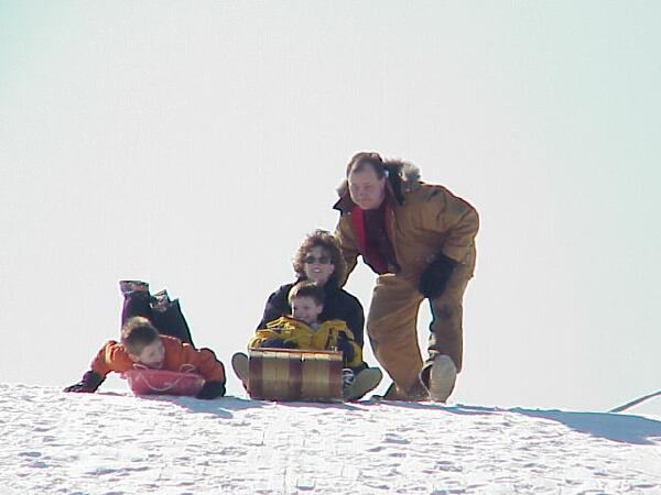 Sledding in Vet's Park