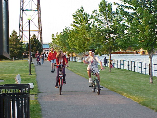 Biking on the Riverwalk