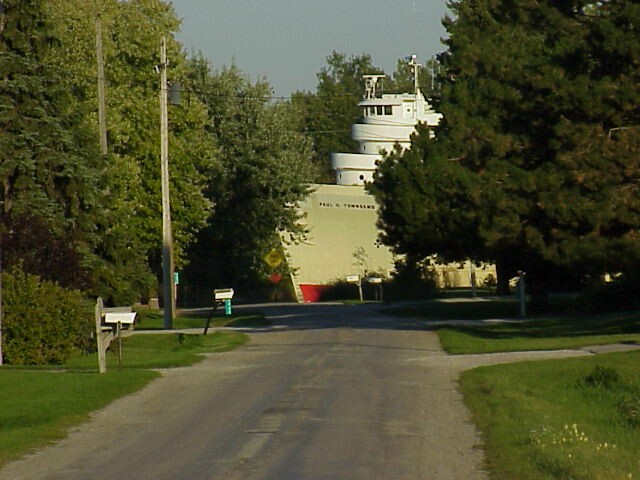 Ship at end of the road