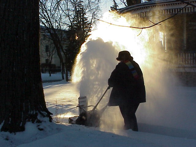 Snow blowing